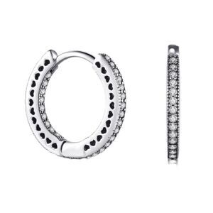 925 Oxidized Sterling Silver Hoop Earring